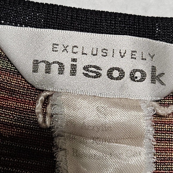 EXCLUSIVLEY MISOOK Twin Set Tank Top Sz S Knit Cardigan Sz XS Brown Stripe Fall - Picture 4 of 12